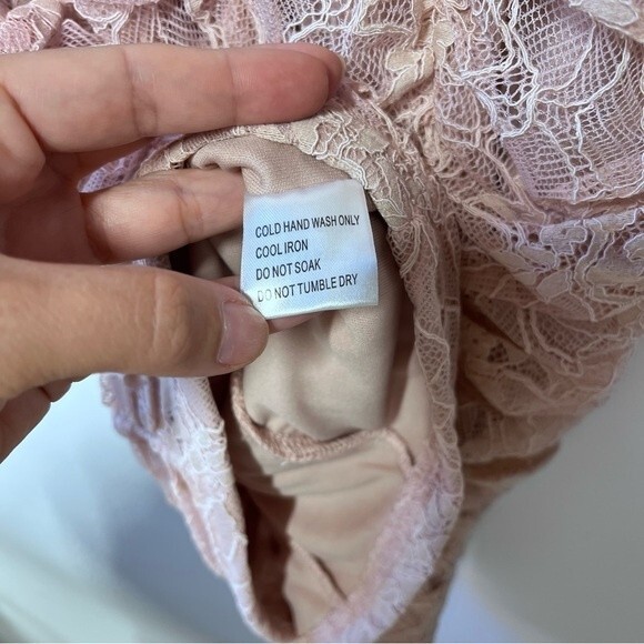 Hello Molly Letters on Love Lace Mini Dress in Pink M NWT - Picture 9 of 14